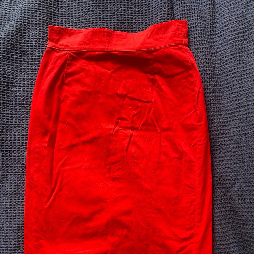 Red Pencil Skirt - Pinup Girl / Pinup Couture Clothing